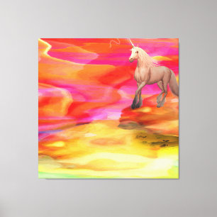 Unicorn in Painted Desert Canvas Print