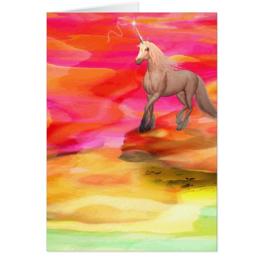 Unicorn in Painted Desert Card