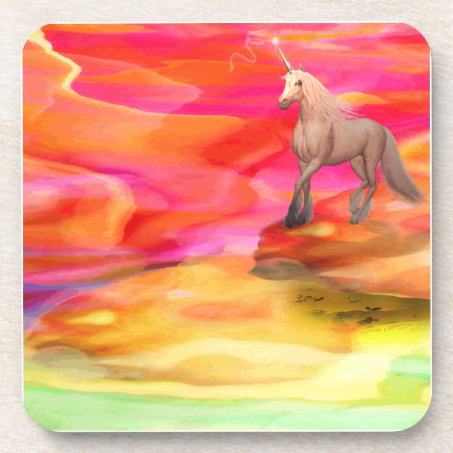 Unicorn in Painted Desert Coaster (Front)