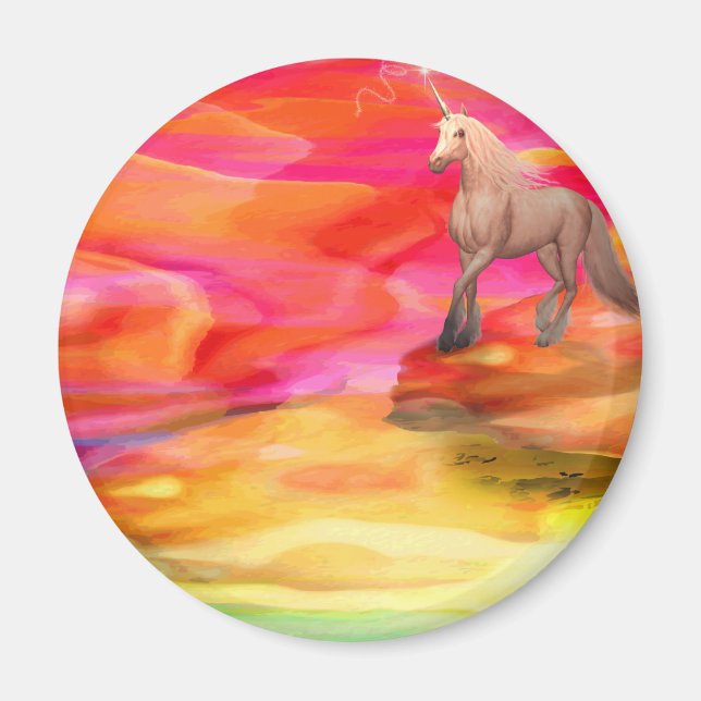Unicorn in Painted Desert Magnet (Front)