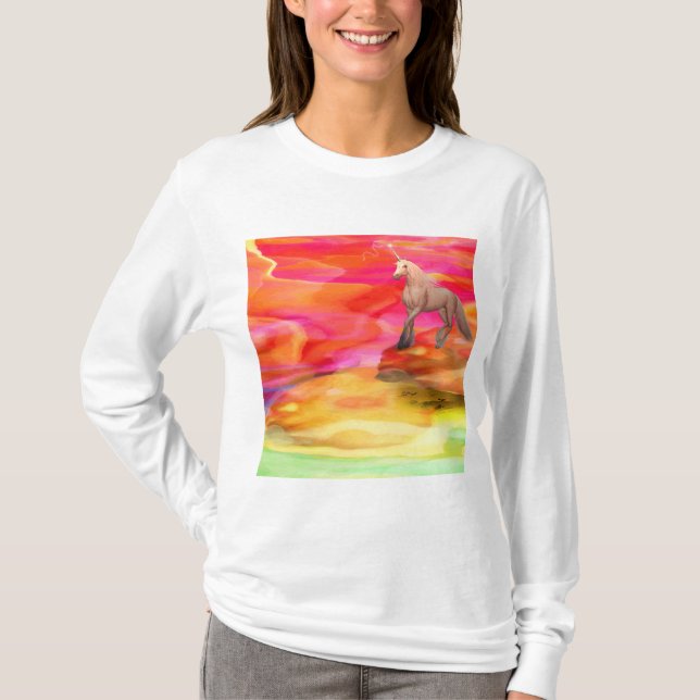 Unicorn in Painted Desert T-Shirt (Front)