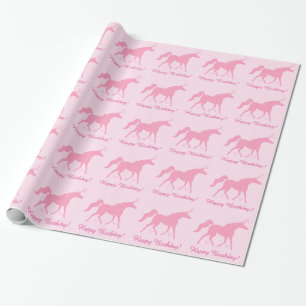 Unicorn in Pink Happy Birthday Wrapping Paper