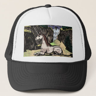"Unicorn in the Mountains" colourized Trucker Hat