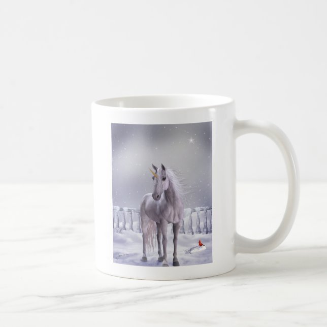 Unicorn in the Snow Coffee Mug (Right)