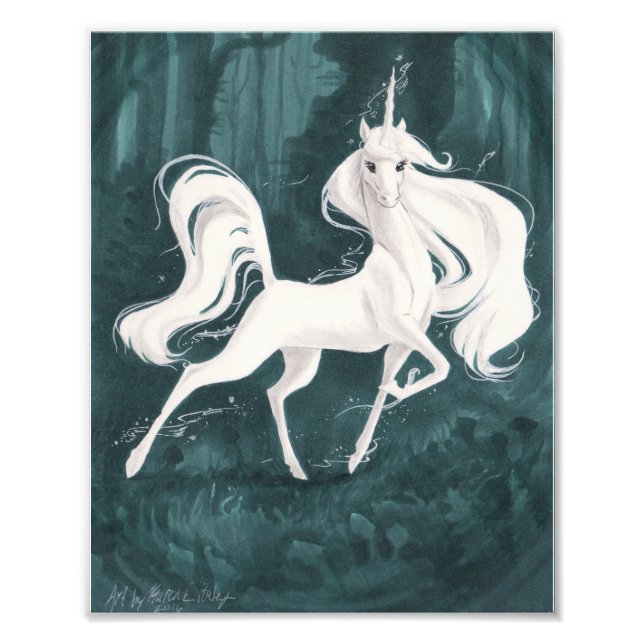 Unicorn in the Woods Photo Print (Front)
