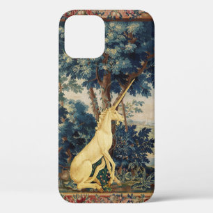 UNICORN IN WOODLAND LANDSCAPE,TREES,GREENERY iPhone 12 CASE