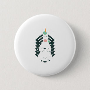Unicorn in Yoga Pose 6 Cm Round Badge