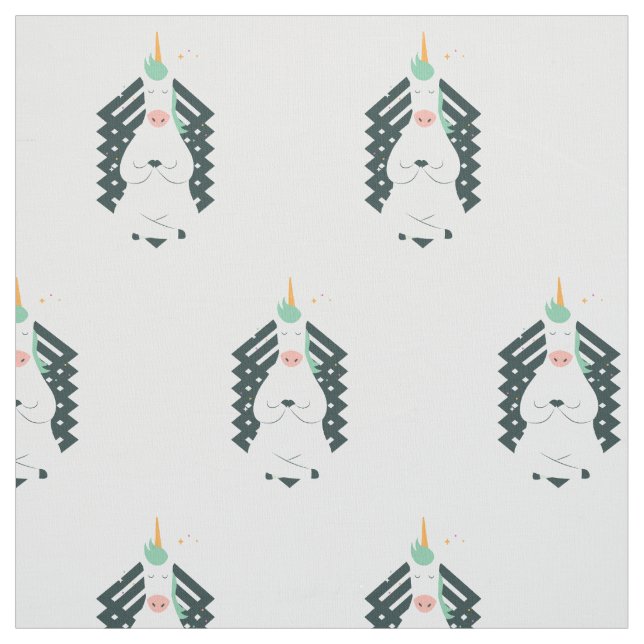 Unicorn in Yoga Pose Fabric (Swatch)