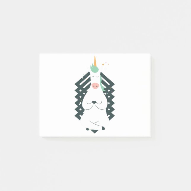 Unicorn in Yoga Pose Post-it Notes (Front)