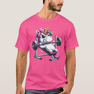 Unicorn Incline Barbell Bench Press Fitness Gym T-Shirt