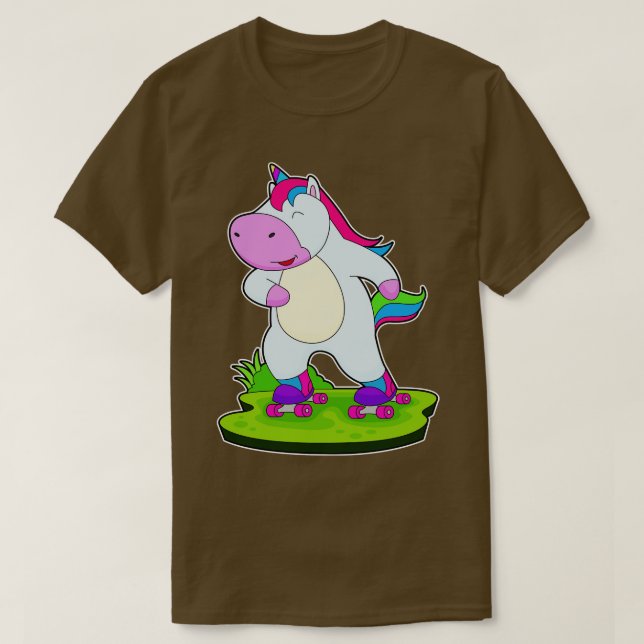 Unicorn Inline skating Roller skates T-Shirt (Design Front)