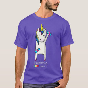Unicorn Installing Muscle Funny Fitness Gym Workou T-Shirt
