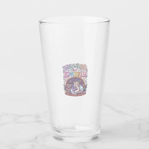 Unicorn Introverted but Sparkly Original White Bac Glass