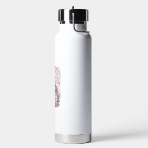 Unicorn Introverted but Sparkly Original White Bac Water Bottle