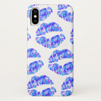 UNICORN Iridescent Purple Foil Metallic KISS LIPS