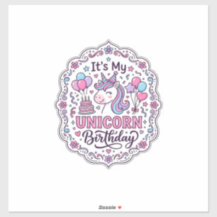 Unicorn It's My Unicorn Birthday Playful Shirt Gra