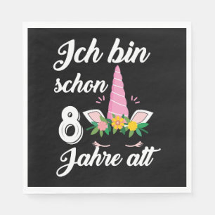 Unicorn I've been Unicorn Birthday for 8 years Napkin