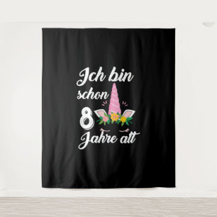 Unicorn I've been Unicorn Birthday for 8 years Tapestry