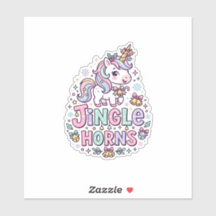 Unicorn Jingle Horns Charming Apparel Graphic_1
