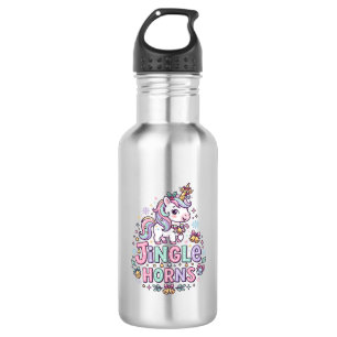 Unicorn Jingle Horns Charming Apparel Graphic_1 532 Ml Water Bottle
