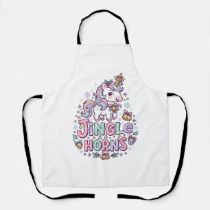 Unicorn Jingle Horns Charming Apparel Graphic_1 Apron