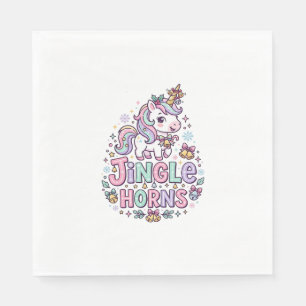 Unicorn Jingle Horns Charming Apparel Graphic_1 Napkin