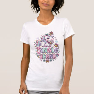 Unicorn Jingle Horns Charming Apparel Graphic_1 T-Shirt