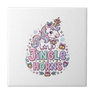Unicorn Jingle Horns Charming Apparel Graphic_1 Tile