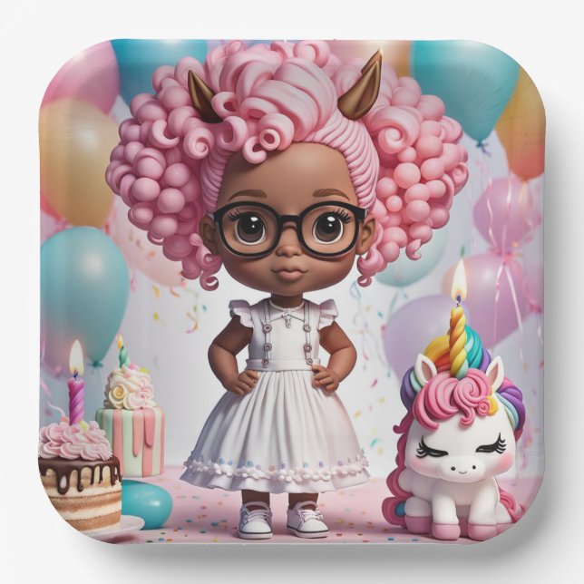 "Unicorn joy "Paper Plate (Front)