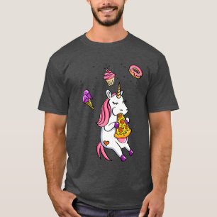 Unicorn Junk Food  Cute Magical Pizza Horse T-Shirt