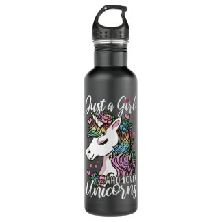 Unicorn Just a Girl Who Loves Unicorns 141 710 Ml Water Bottle