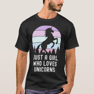 Unicorn  Just A Girl Who Loves Unicorns T-Shirt