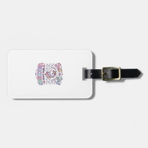 Unicorn Just a Girl Who Loves Unicorns White Backg Luggage Tag