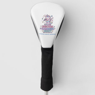 Unicorn Karaoke Night Bold Typography Product Grap Golf Head Cover