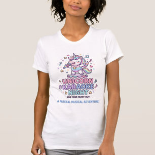 Unicorn Karaoke Night Bold Typography Product Grap T-Shirt