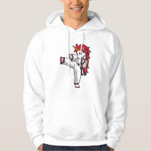 Unicorn Karate Girl Taekwondo Jiu Jitsu MMA BJJ T- Hoodie