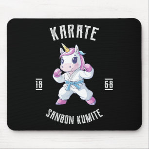 Unicorn Karate - Japanese Martial Artist Mouse Mat
