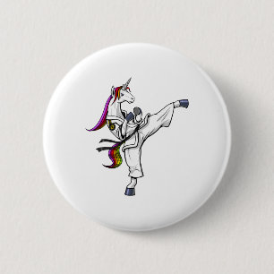 Unicorn Karate Ninja Martial Arts Judo Kickboxing 6 Cm Round Badge