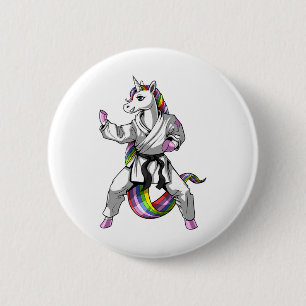 Unicorn Karate Ninja Martial Arts Judo Kickboxing 6 Cm Round Badge