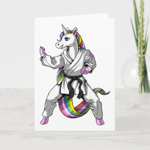 Unicorn Karate Ninja Martial Arts Judo Kickboxing  Card