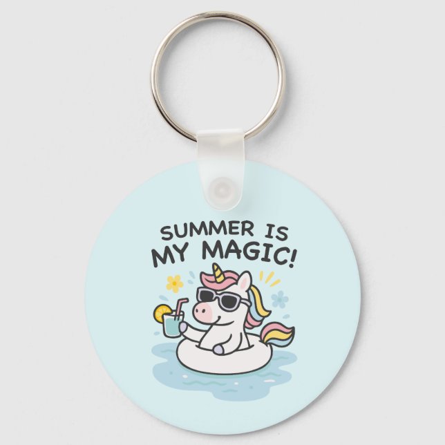 Unicorn key "Summer is my magic! Ring (Front)