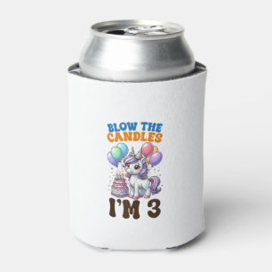 Unicorn Kids 3rd Birthday Party Boy 3 Year Old Bda Can Cooler