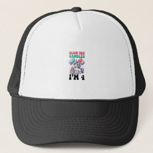 Unicorn Kids 4th Birthday Party Boy 4 Year Old Bda Trucker Hat