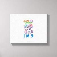 Unicorn Kids 9th Birthday Party Boy 9 Year Old Bda
