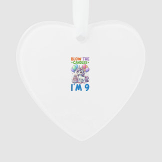 Unicorn Kids 9th Birthday Party Boy 9 Year Old Bda Ornament