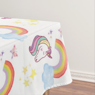 Unicorn Kids Birthday Tablecloth