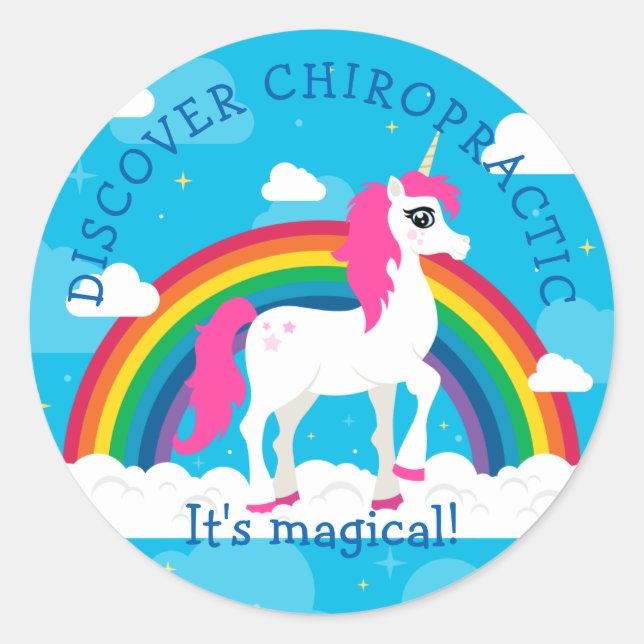 Unicorn Kids Chiropractic Stickers (Front)