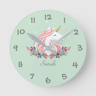Unicorn Kids Nursery Wall Clock