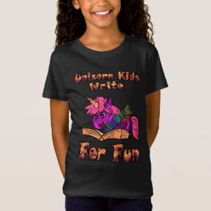 Unicorn Kids Write For Fun T-Shirt