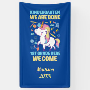 Unicorn Kindergarten Graduation 1st Grade  Banner
